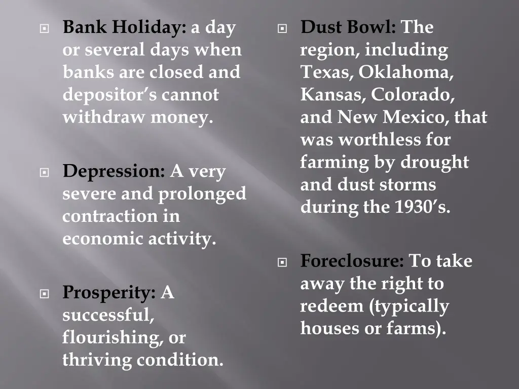 bank holiday a day or several days when banks