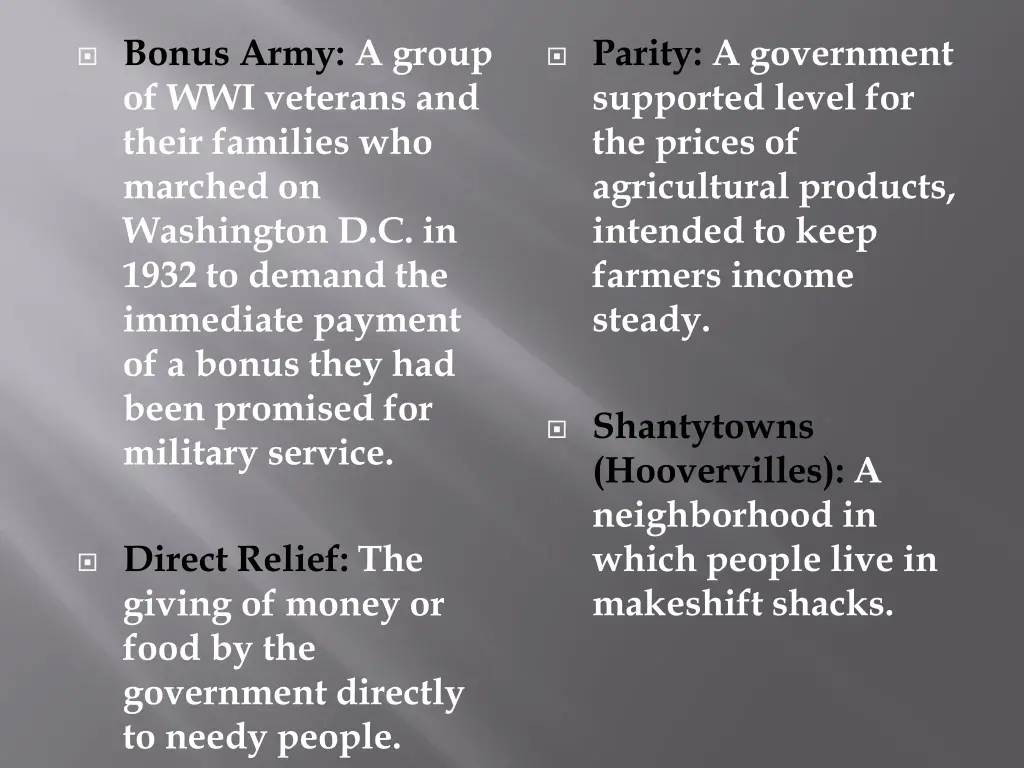 bonus army a group of wwi veterans and their