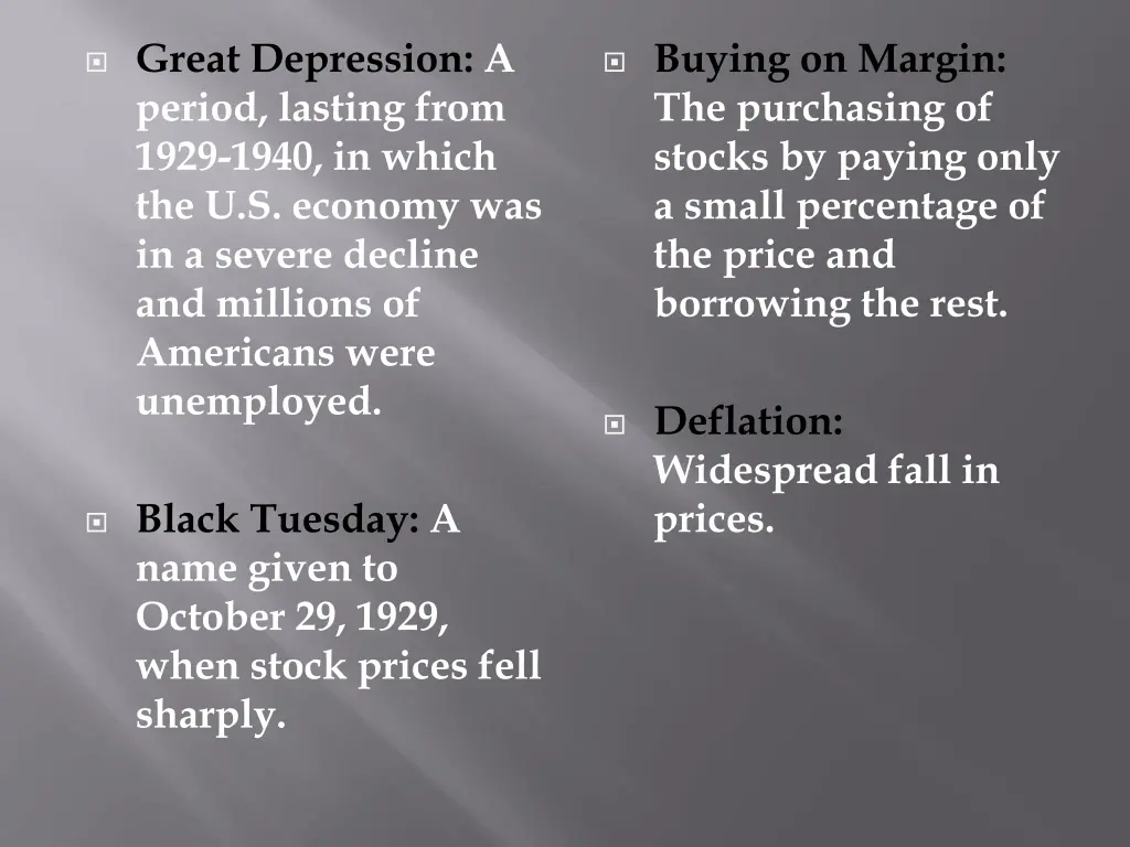 great depression a period lasting from 1929 1940