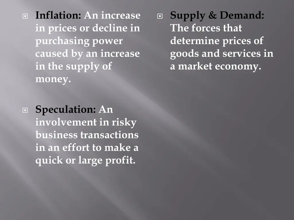 inflation an increase in prices or decline