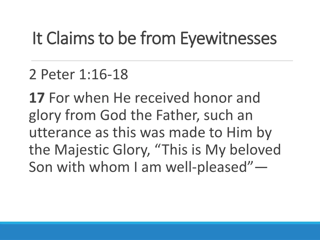 it claims to be from eyewitnesses it claims 3