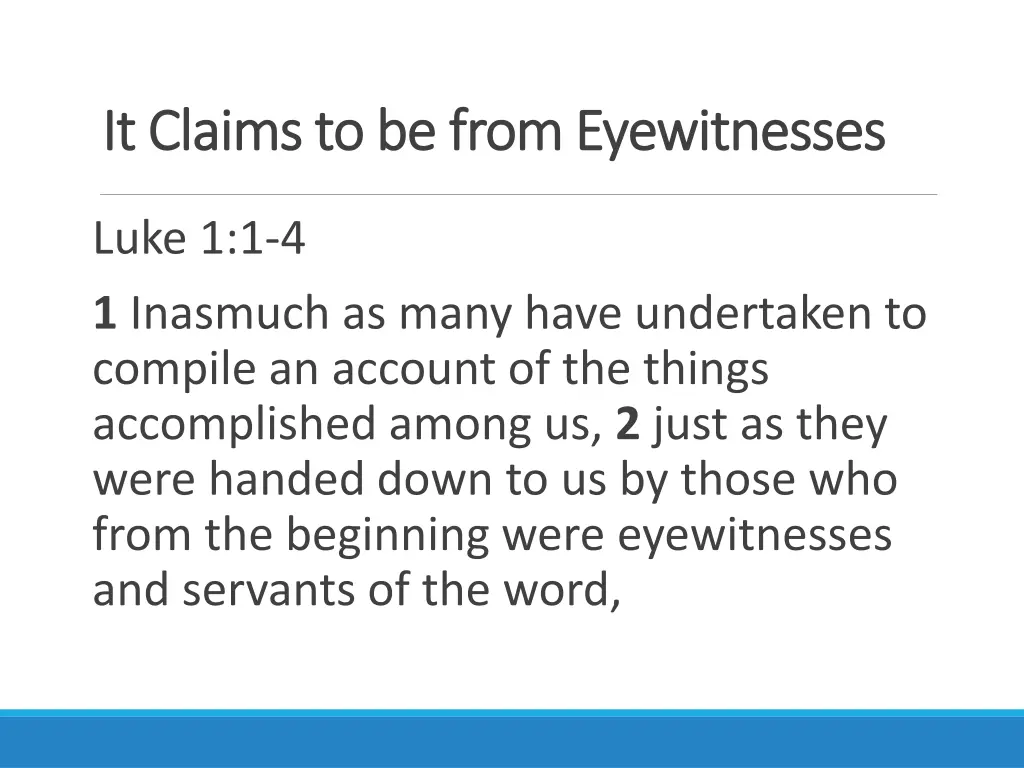 it claims to be from eyewitnesses it claims