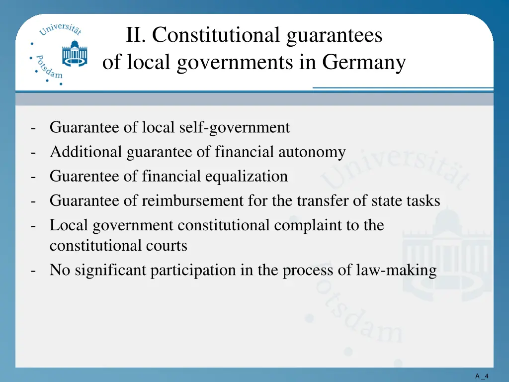 ii constitutional guarantees of local governments