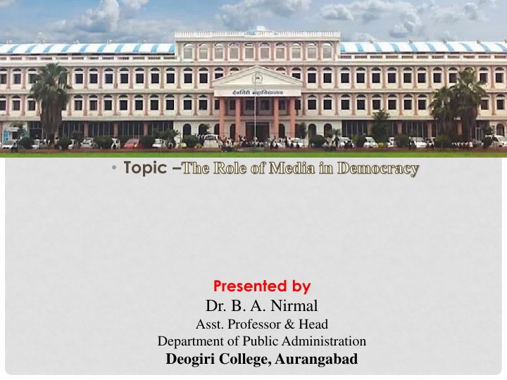 topic the role of media in democracy
