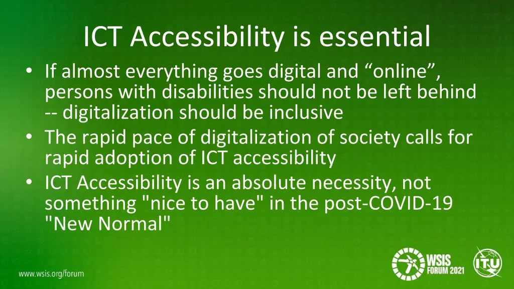 ict accessibility is essential if almost