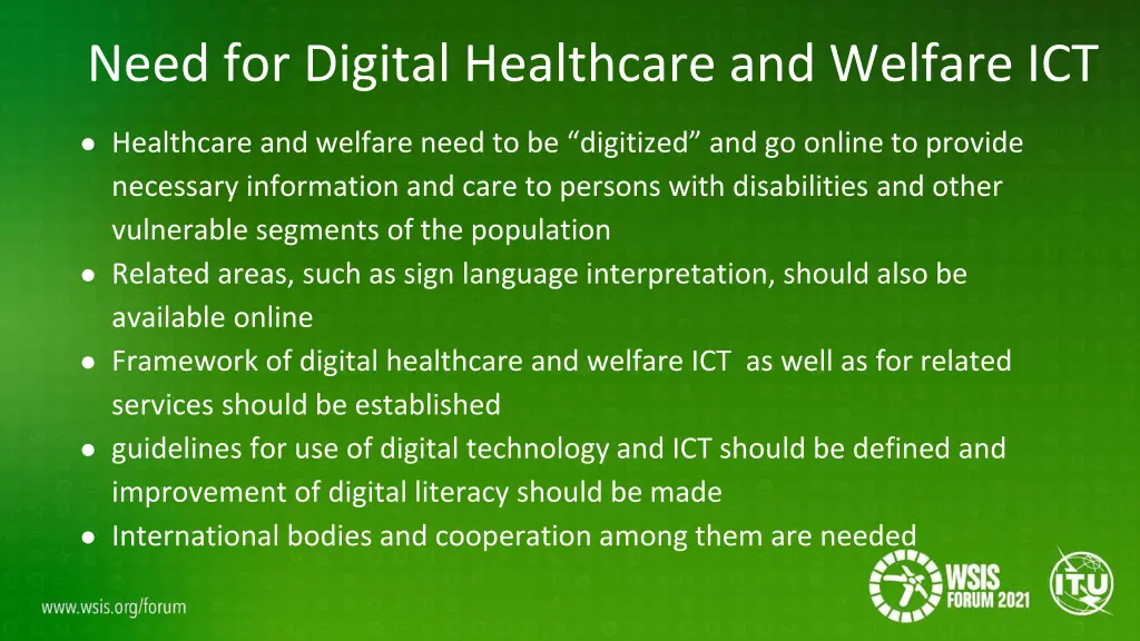 need for digital healthcare and welfare ict