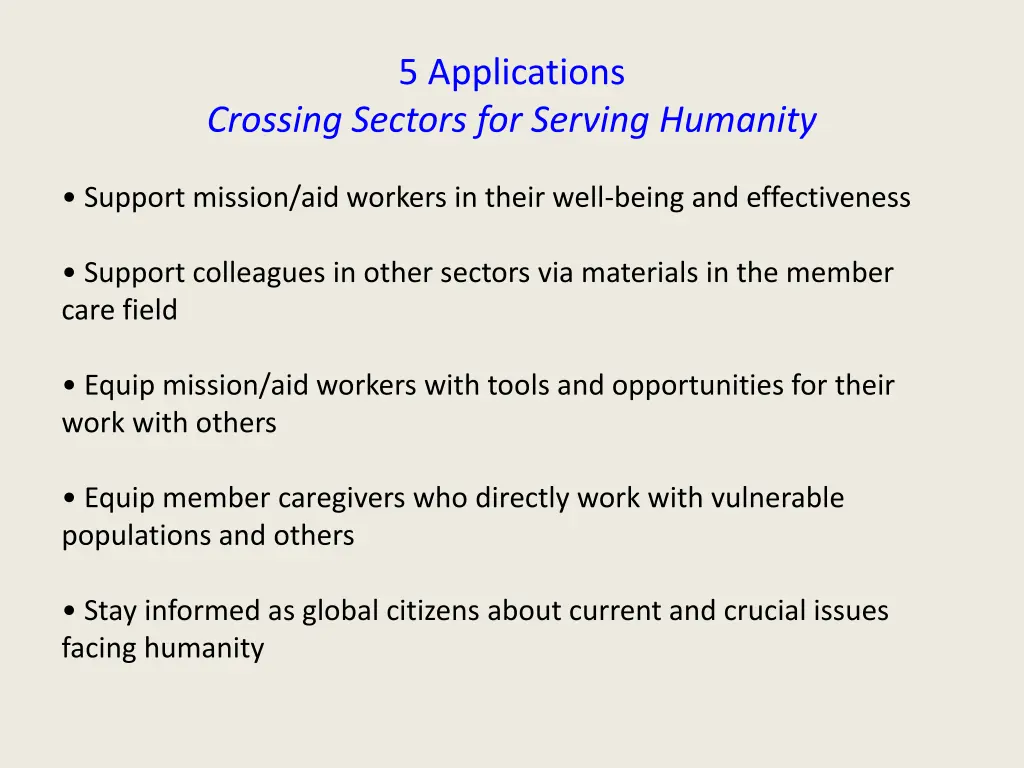 5 applications