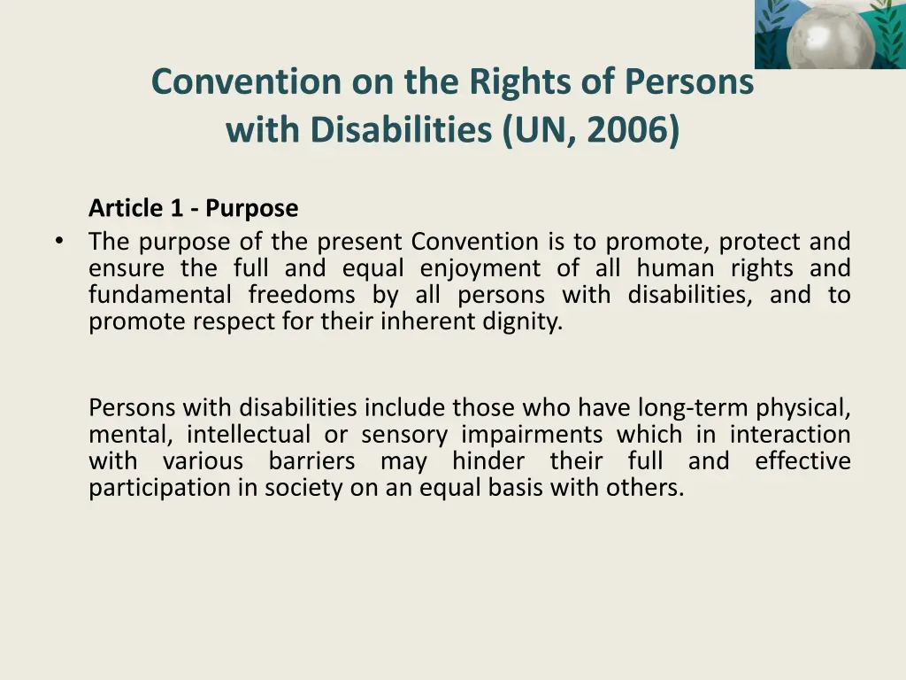convention on the rights of persons with