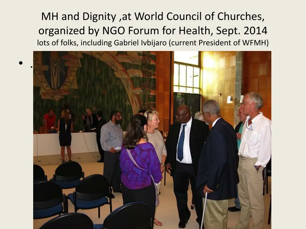 mh and dignity at world council of churches