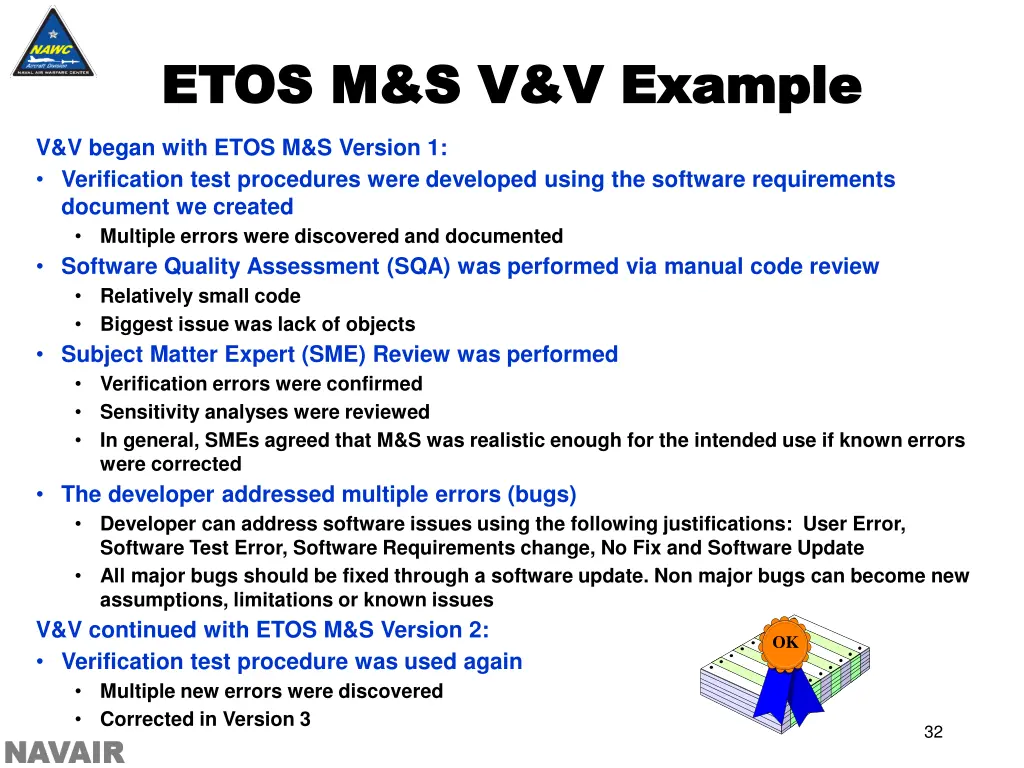etos m s v v example etos m s v v example