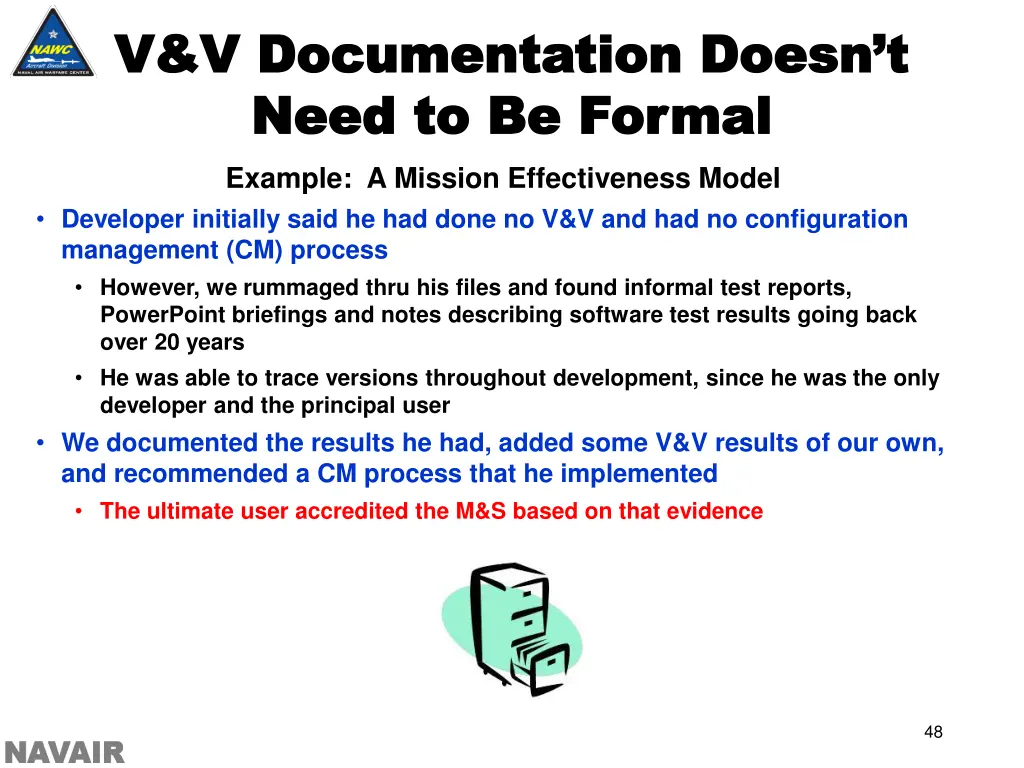 v v documentation doesn t v v documentation doesn