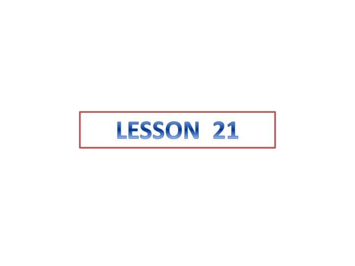 lesson 21