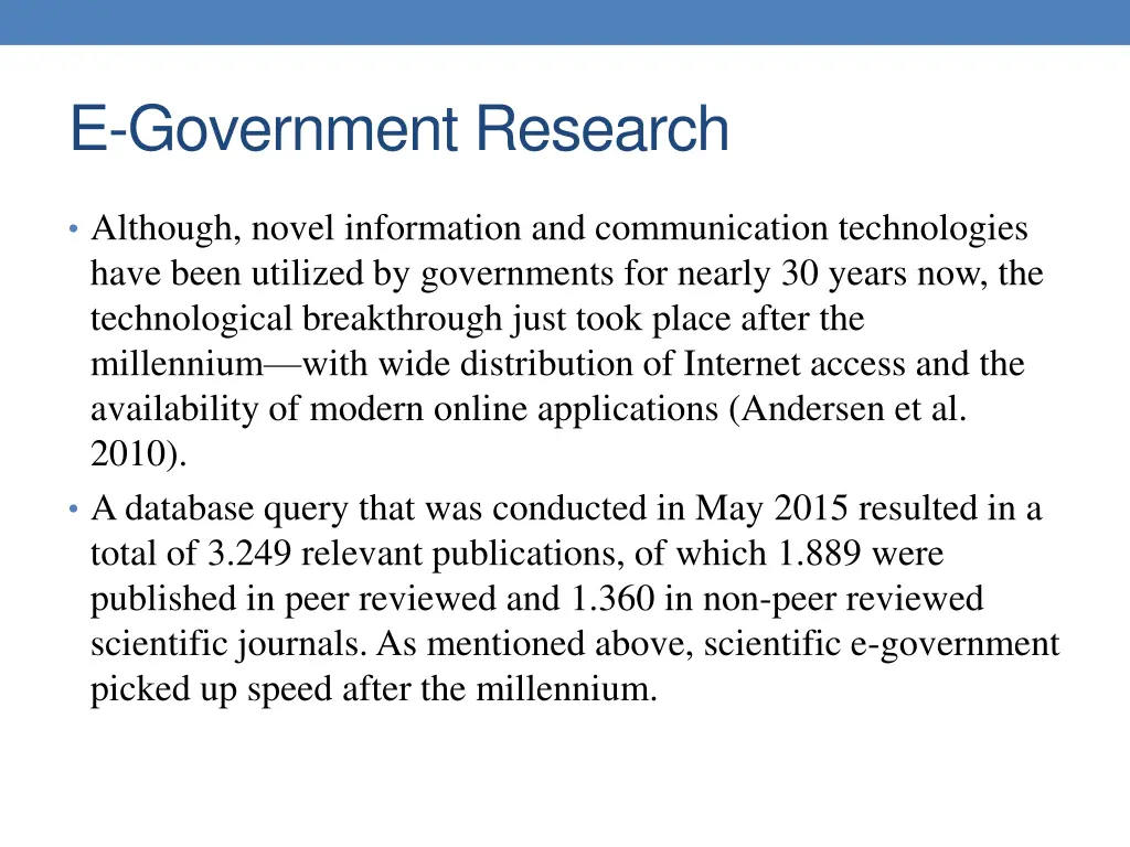 e government research