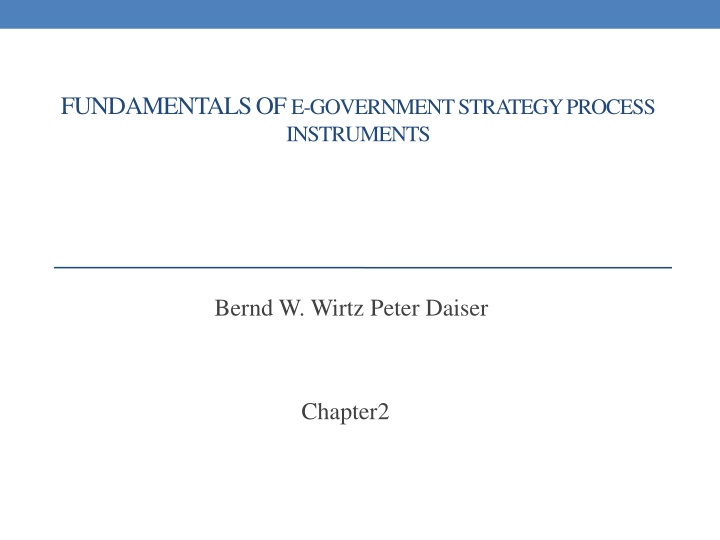 fundamentals of e government strategy process