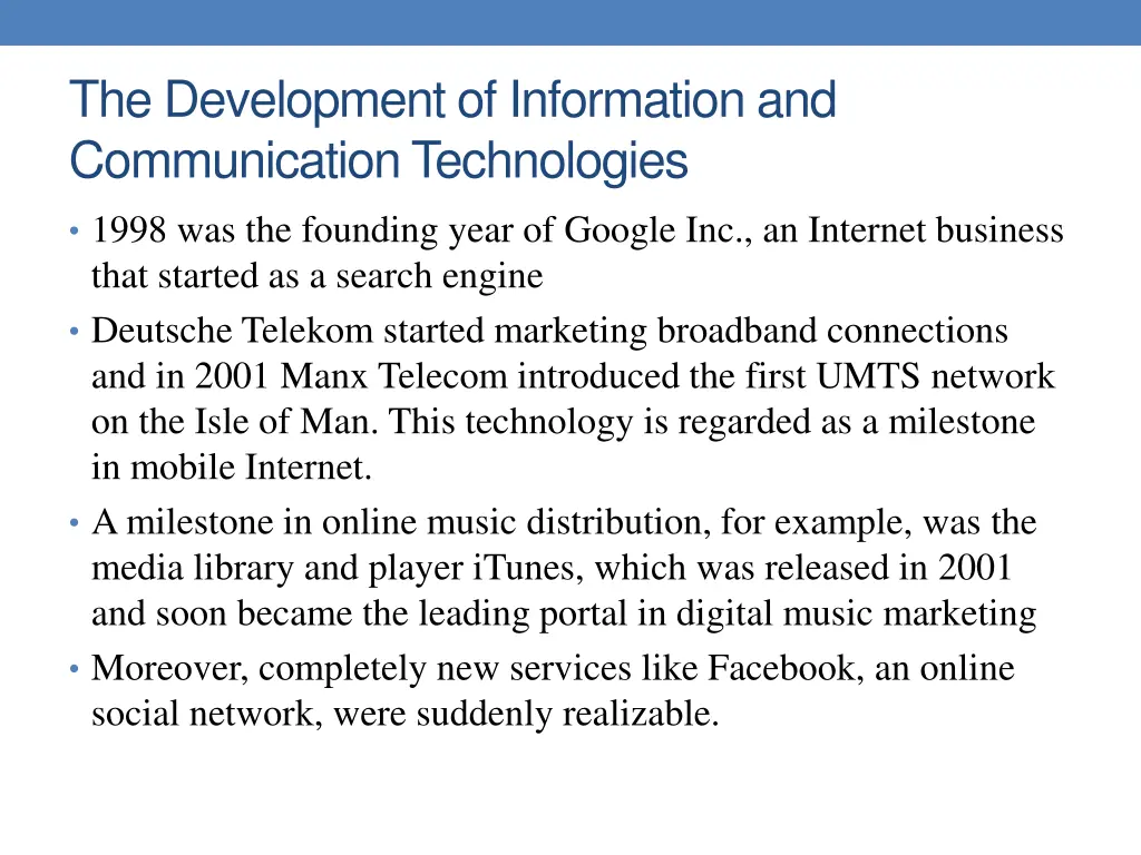the development of information and communication 1