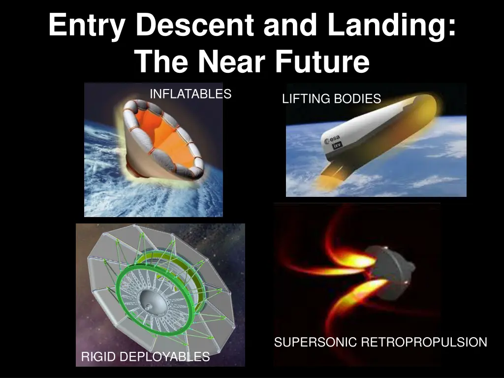 entry descent and landing the near future