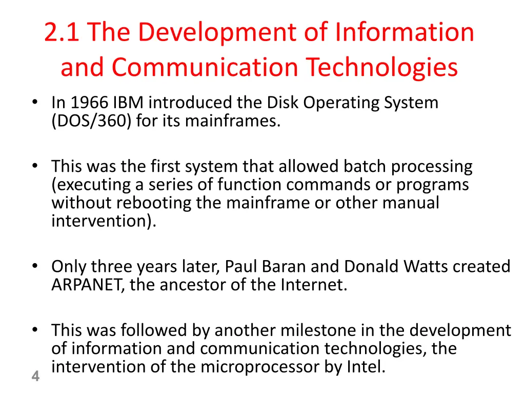 2 1 the development of information 1