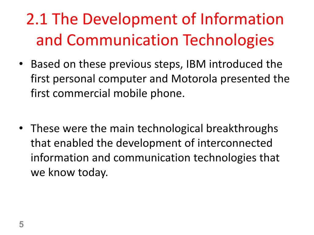 2 1 the development of information 2