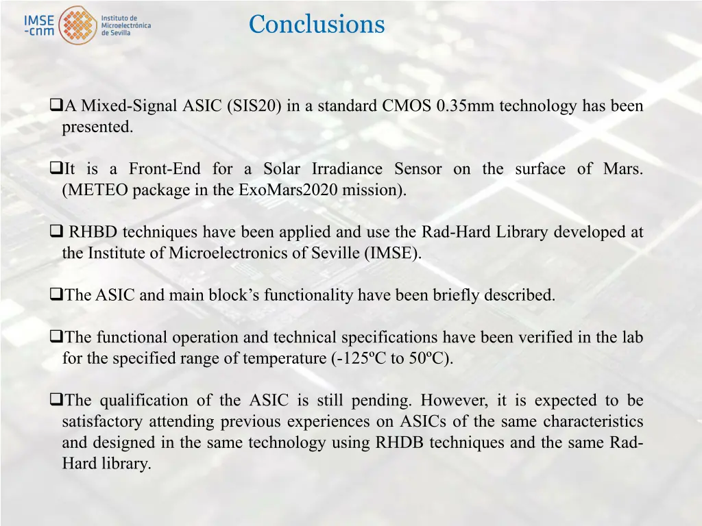 conclusions