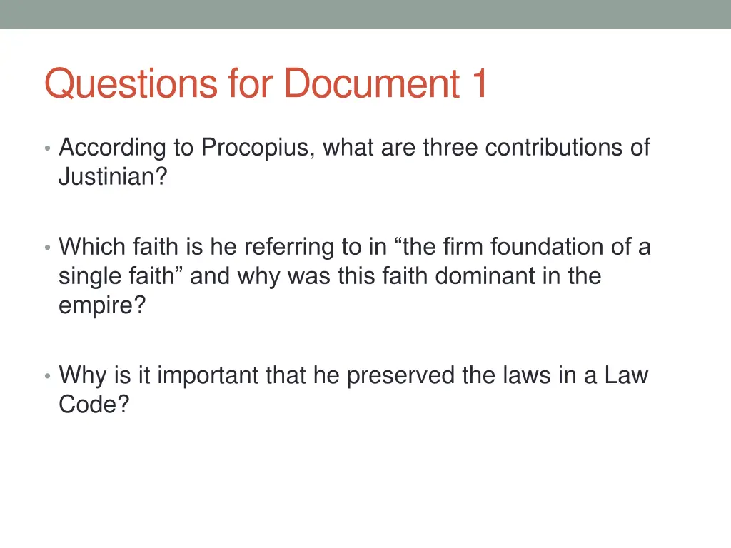 questions for document 1