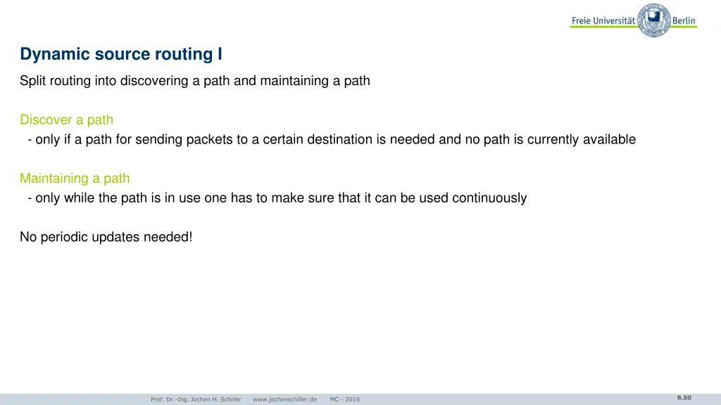 dynamic source routing i