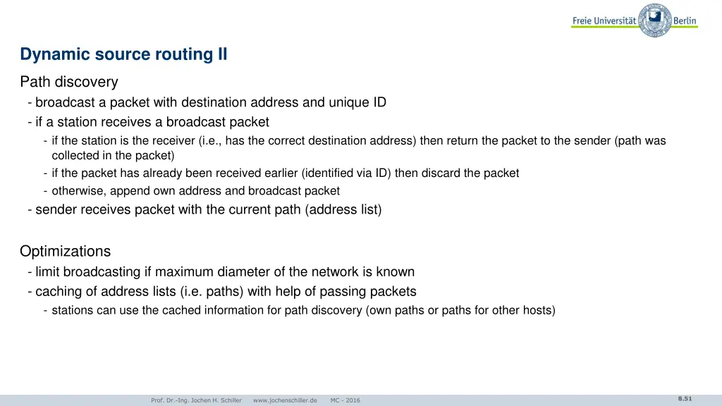 dynamic source routing ii
