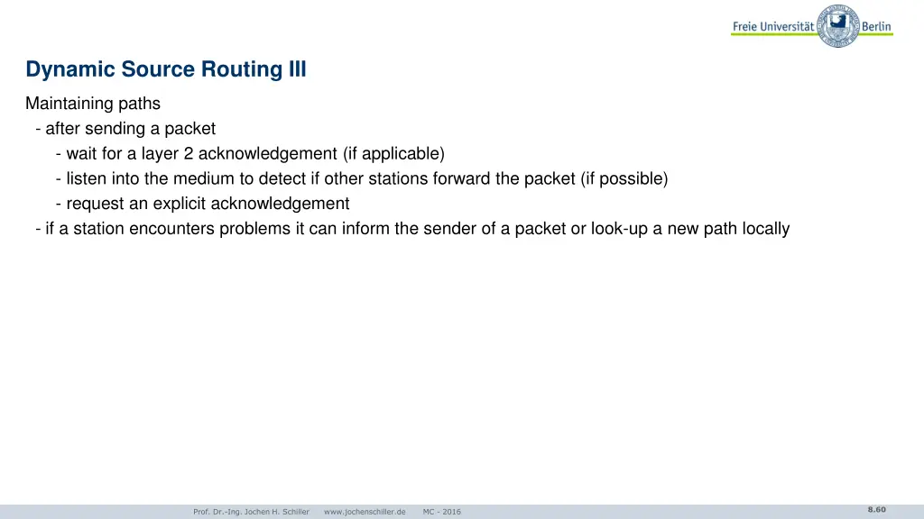 dynamic source routing iii