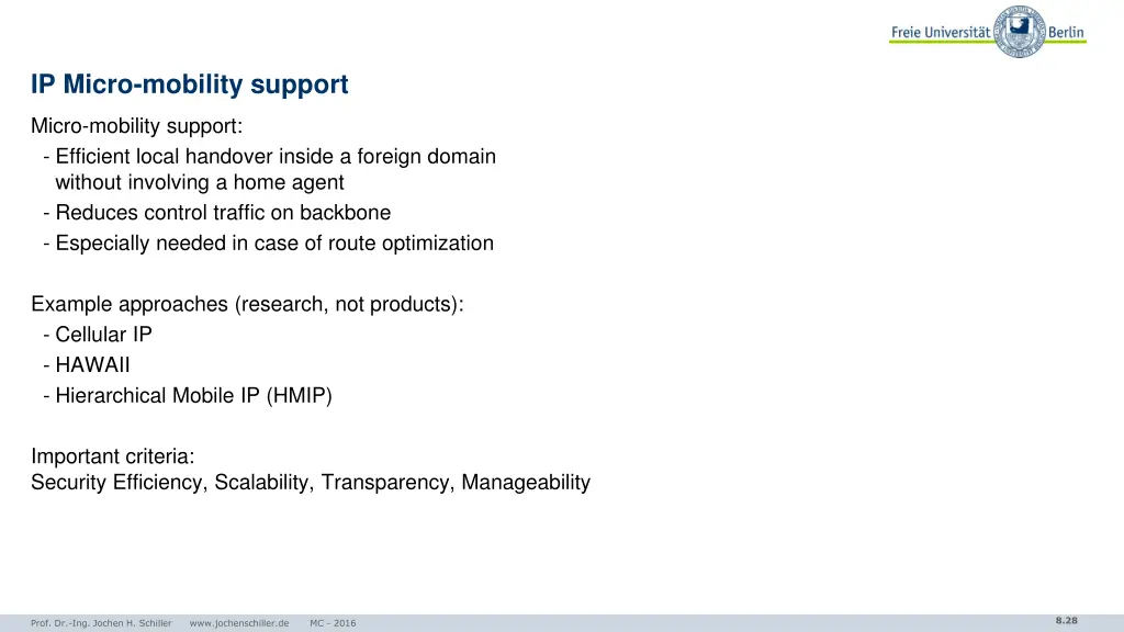 ip micro mobility support