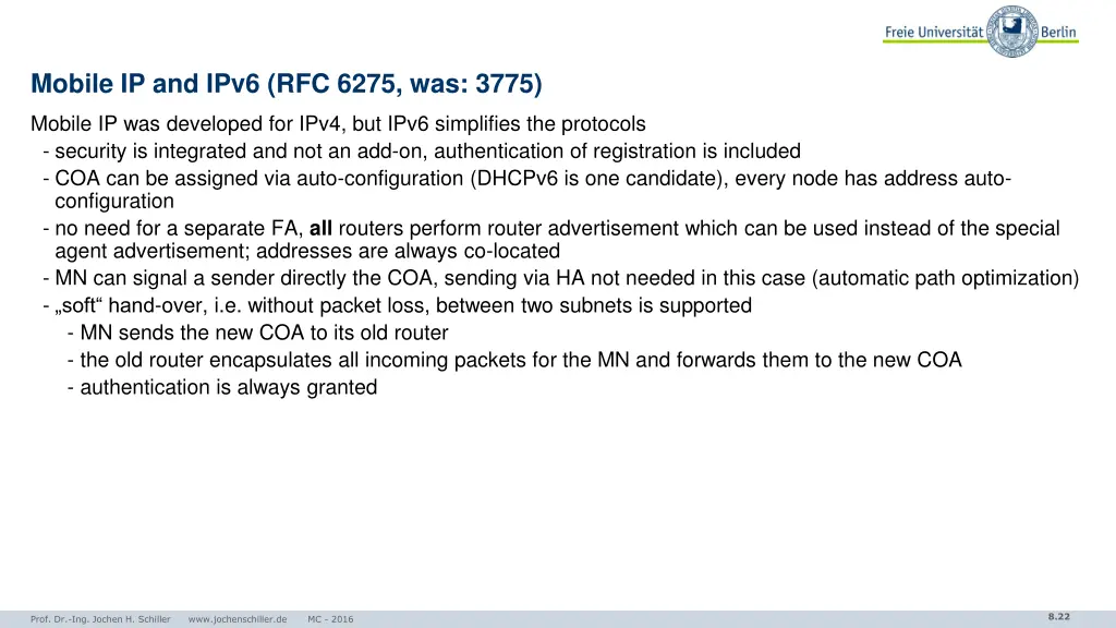 mobile ip and ipv6 rfc 6275 was 3775