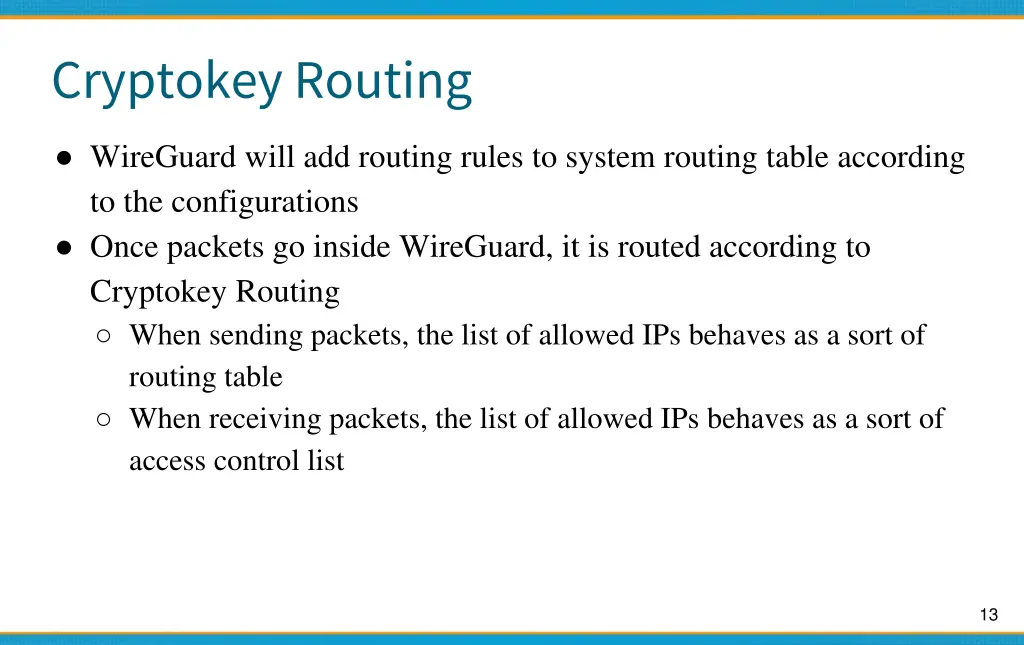 cryptokey routing