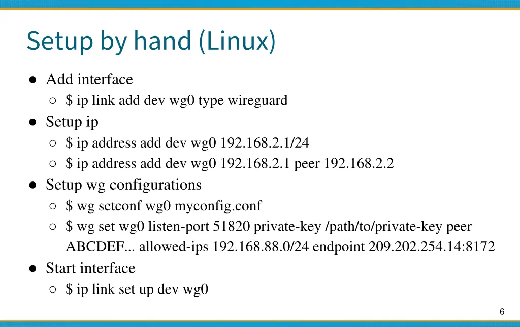 setup by hand linux