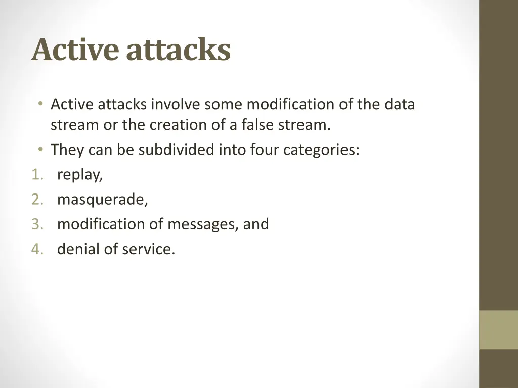 active attacks