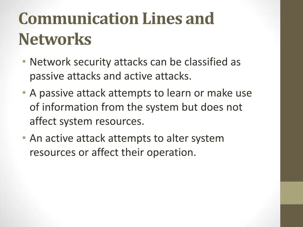 communication lines and networks