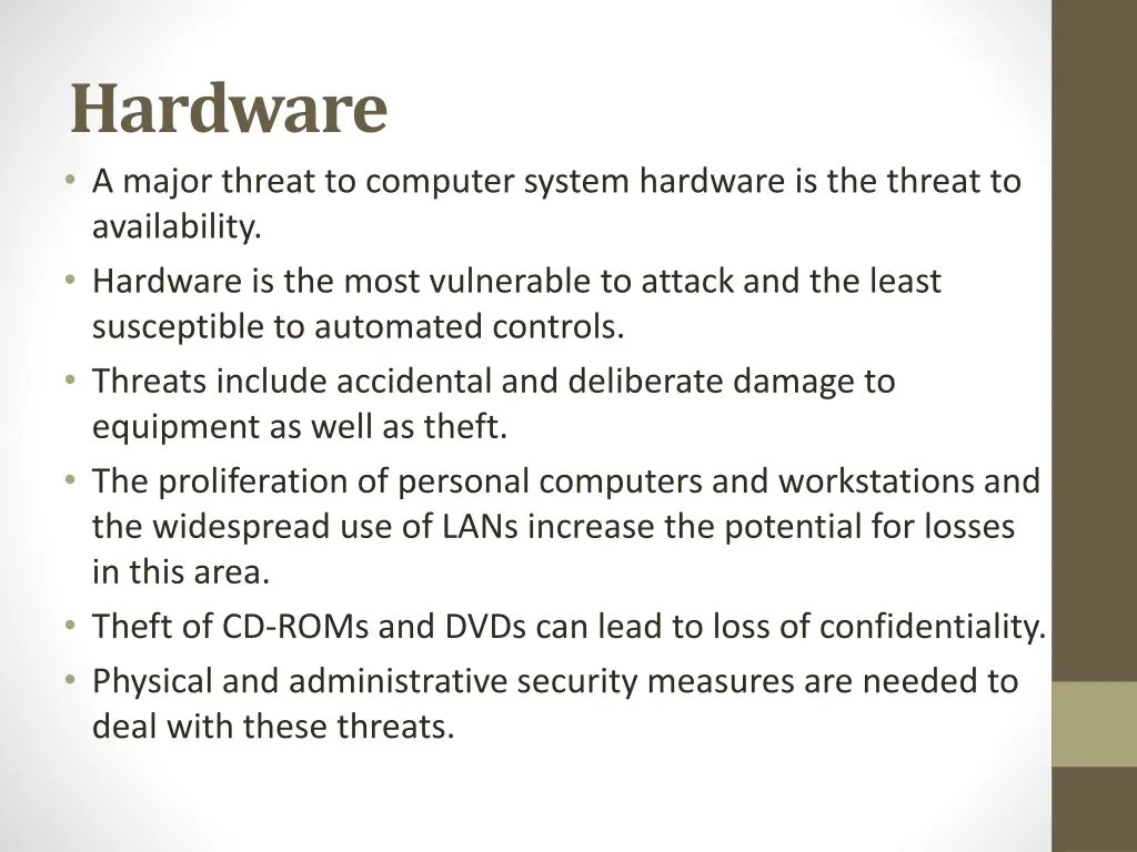 hardware a major threat to computer system