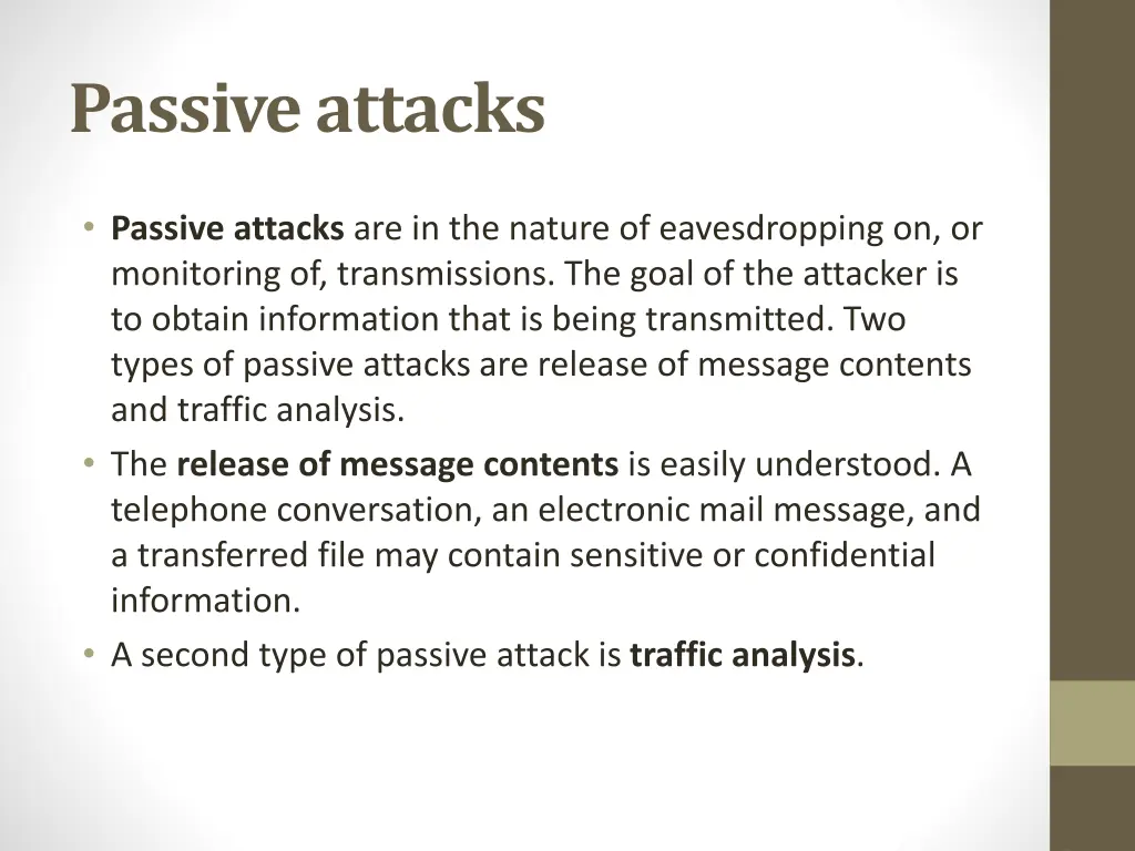 passive attacks