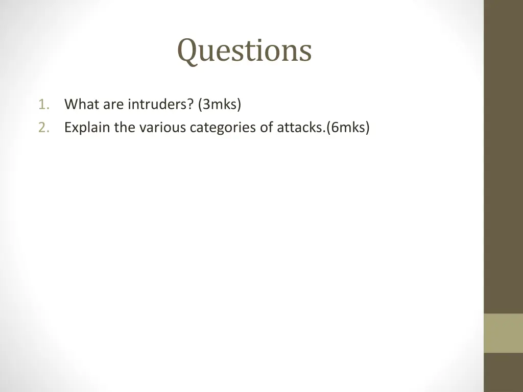 questions