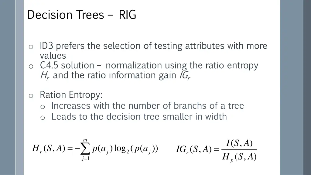 decision trees rig