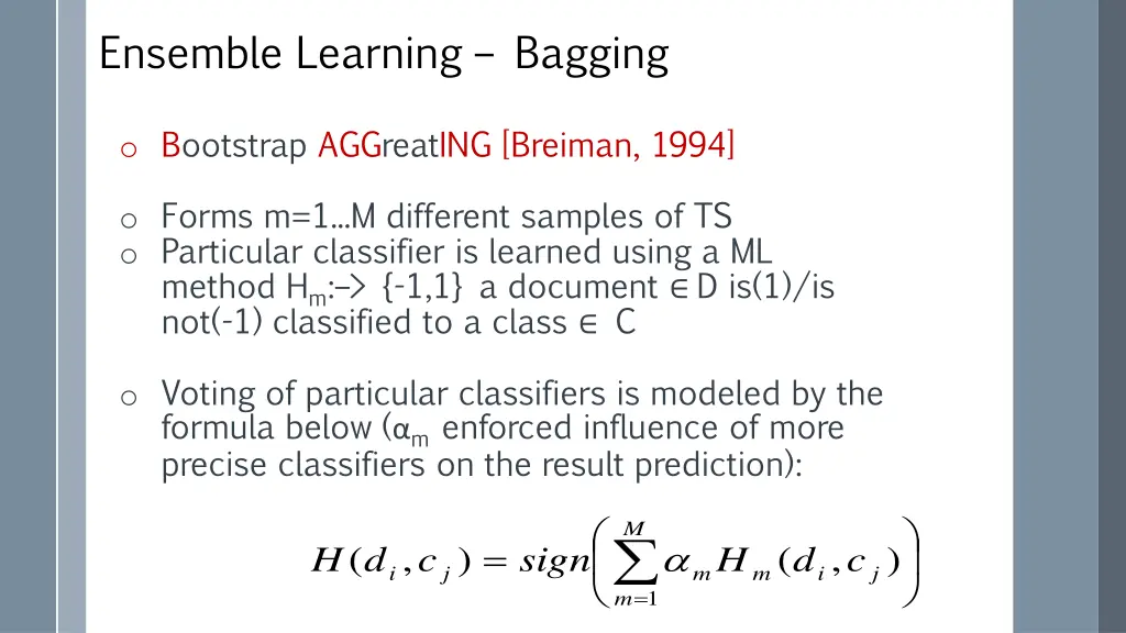 ensemble learning bagging