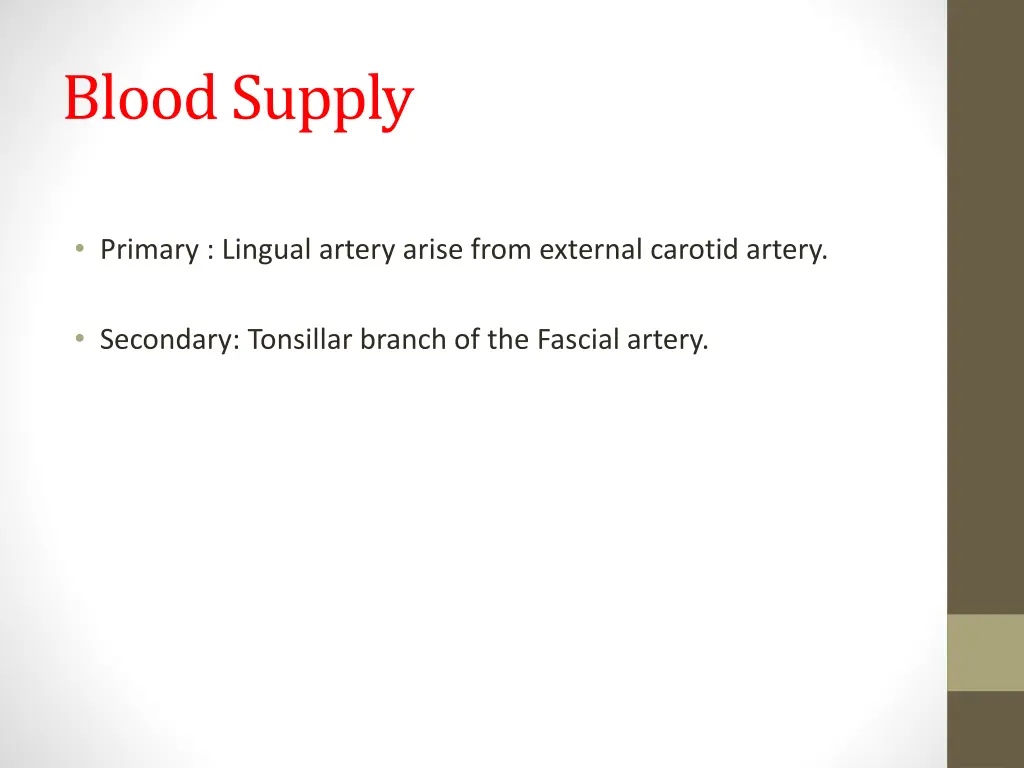 blood supply