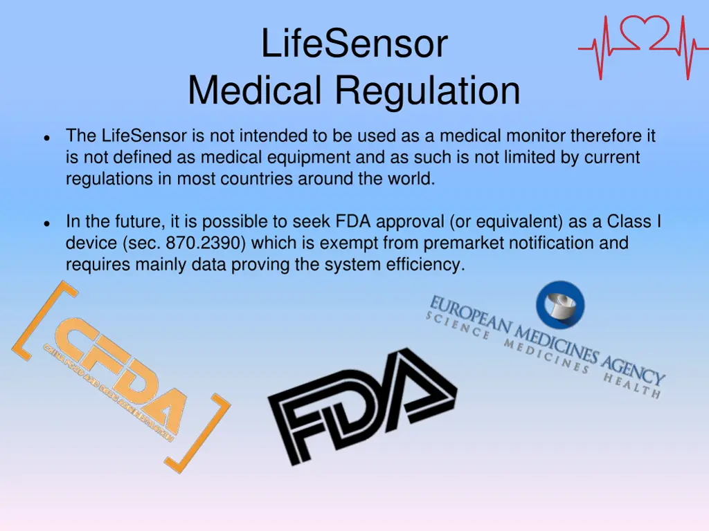 lifesensor medical regulation