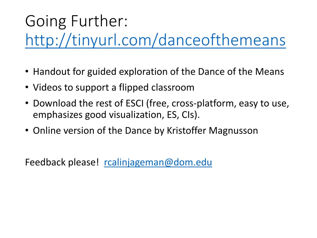 going further http tinyurl com danceofthemeans