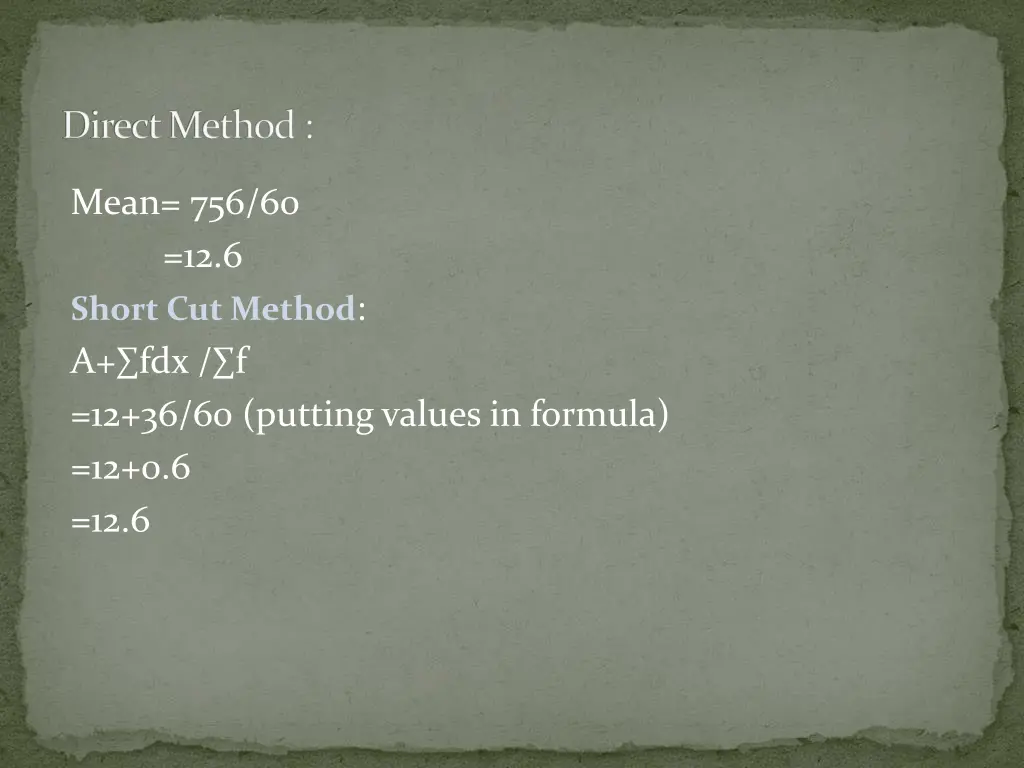 direct method 1