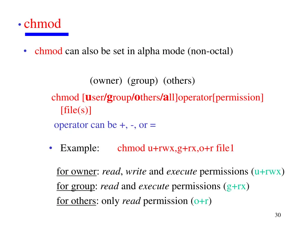 chmod 1