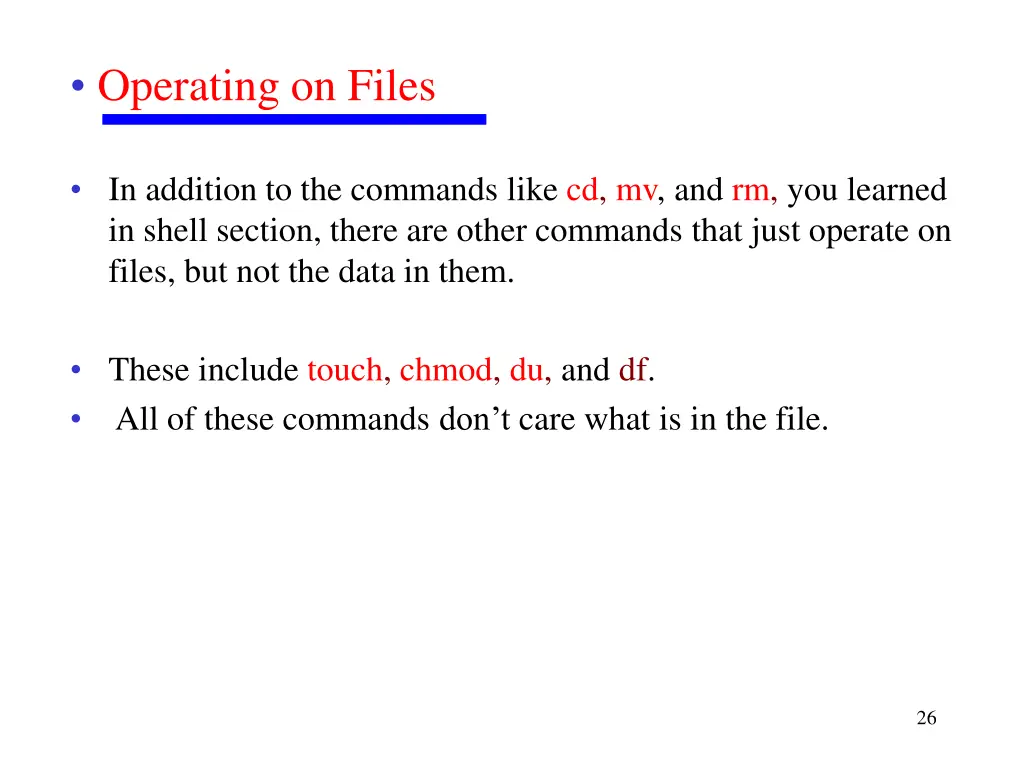 operating on files