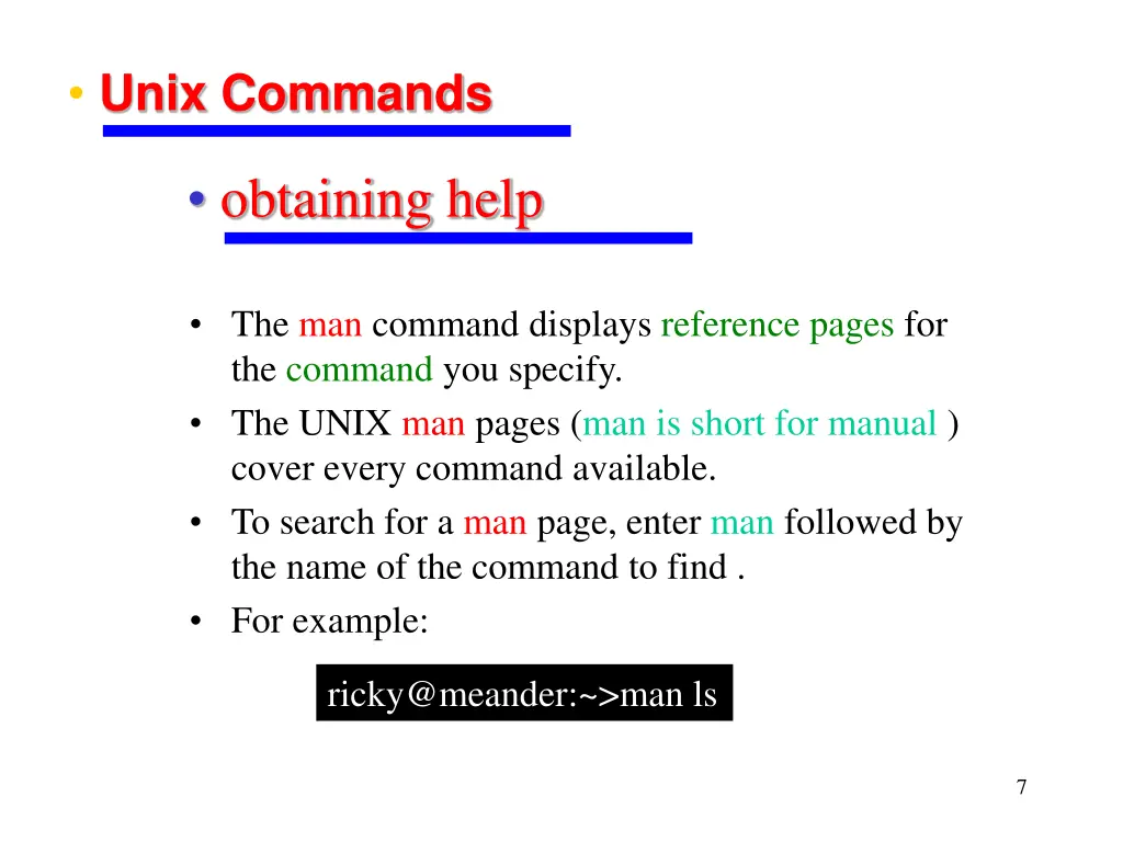 unix commands