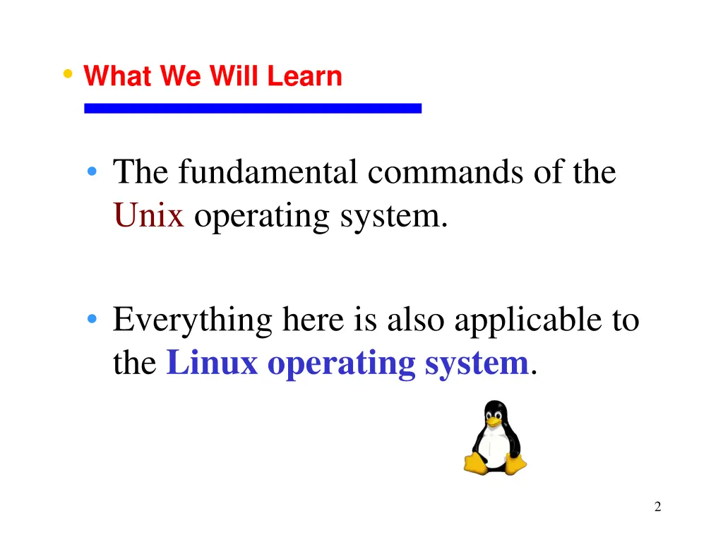what we will learn