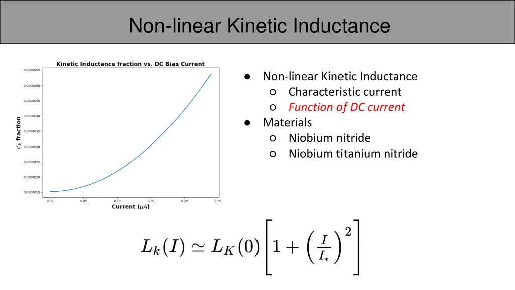 non linear kinetic inductance