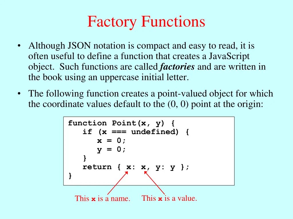 factory functions
