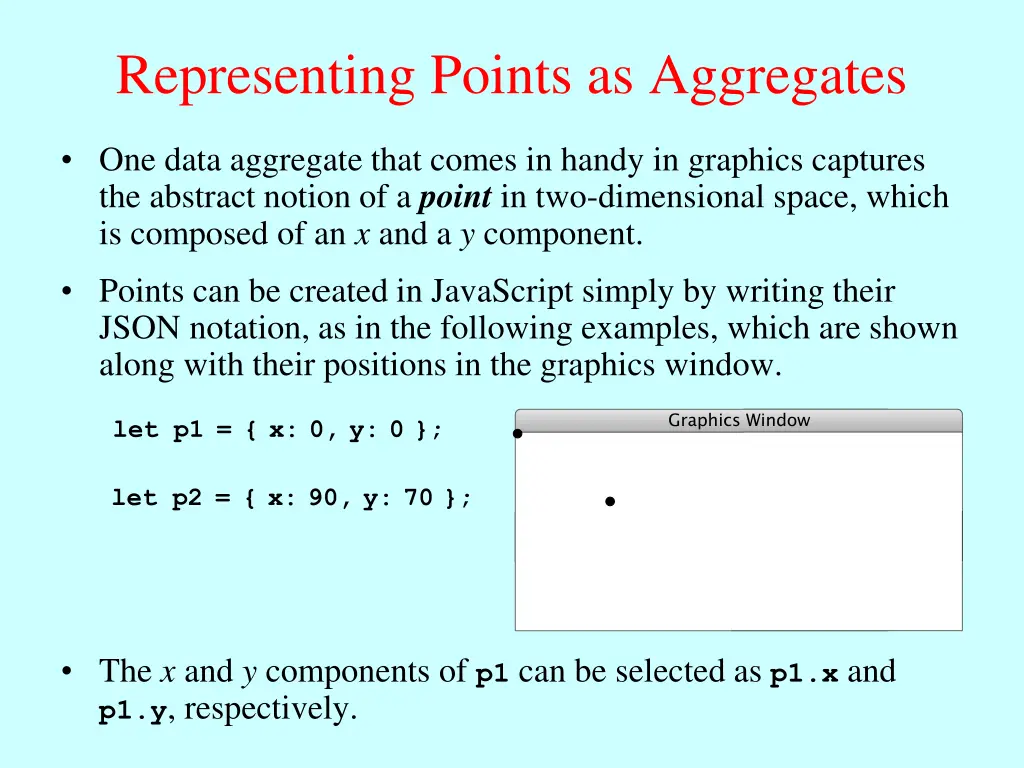 representing points as aggregates