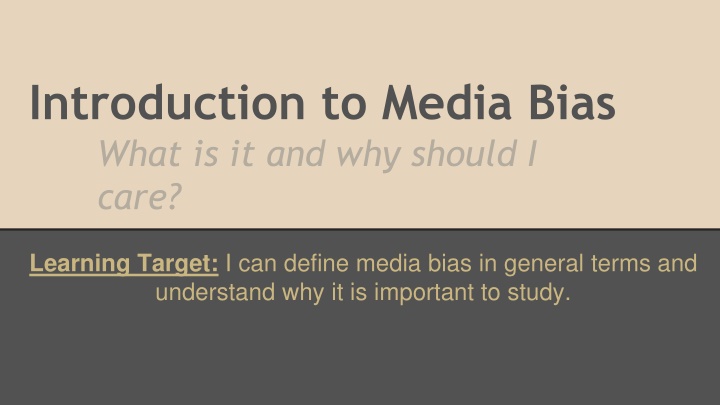 introduction to media bias what